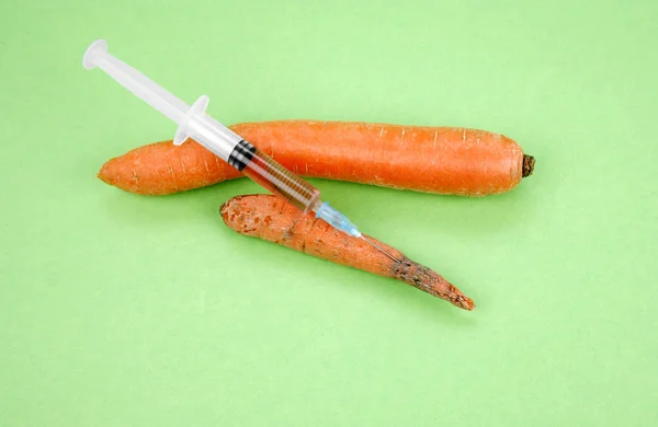 Генетическая модификация моркови — стоковое фото