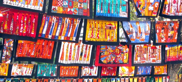 Kleurrijke Schilderijen Verkocht Straatmarkt Maputo Mozambique — Stockfoto