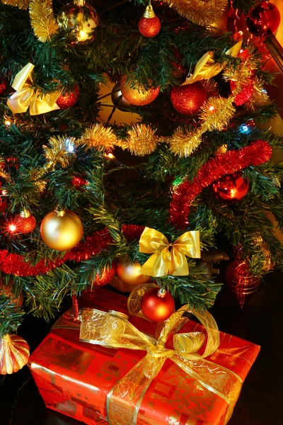 Christmas tree and decoration — Stock Photo, Image