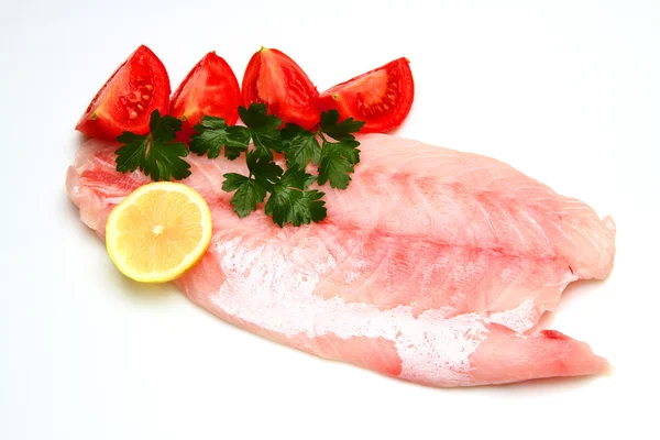 Färsk rå fiskfilé — Stockfoto