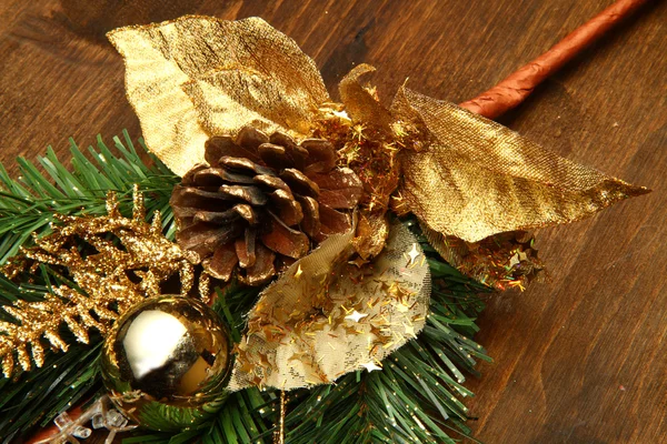 Gouden christmad decoratie — Stockfoto