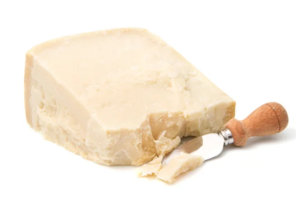 Brânză Parmezan Cuțit — Fotografie, imagine de stoc