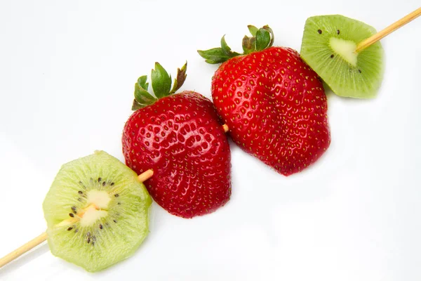 Stock image Strawberry anf kiwi kebab