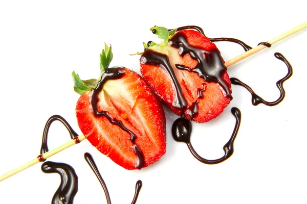 Strawberry kebab — Stockfoto