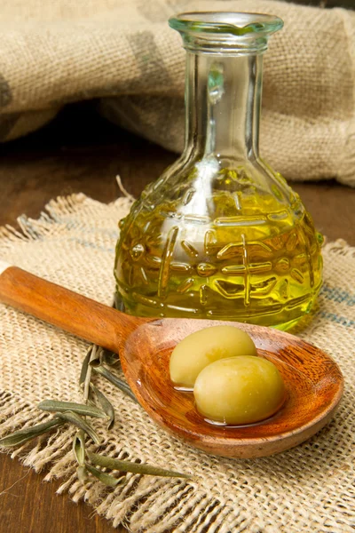 橄榄油和橄榄油 — 图库照片