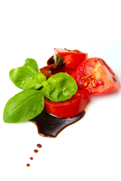 Tomato and balsamic vinegar — Stock Photo, Image
