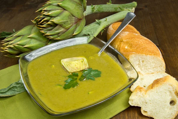 Artichokes soup — Stock Photo, Image