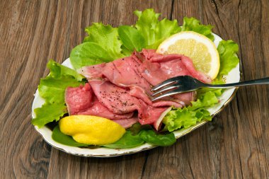 Roastbeef with salad clipart