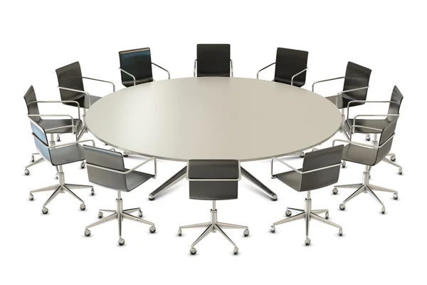 Round table with chairs — Stock Photo, Image