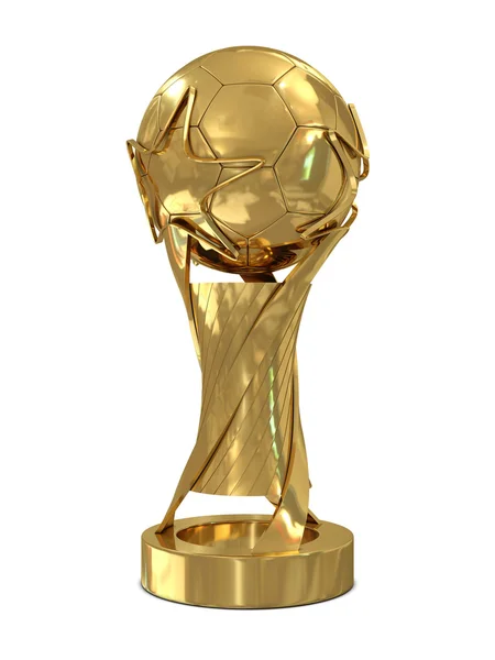Troféu de futebol dourado com estrelas — Fotografia de Stock