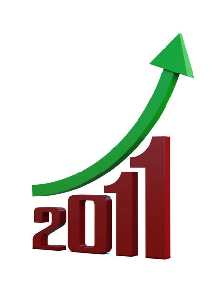 Pijl en getallen 2011 — Stockfoto