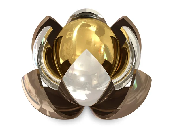 Esferas bronce, plata y oro —  Fotos de Stock