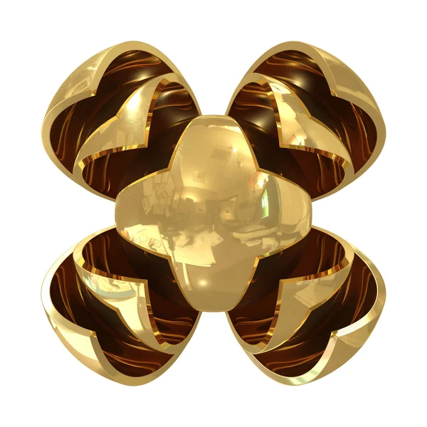 Abstrakcyjne kształty złoty — Zdjęcie stockowe