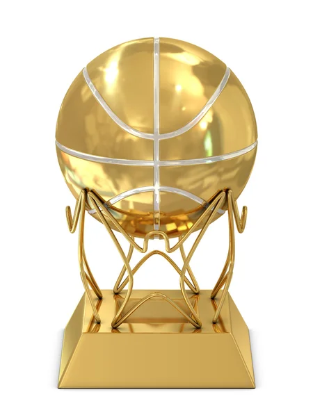 Χρυσή - ασημένια μπάσκετ τρόπαιο — Φωτογραφία Αρχείου