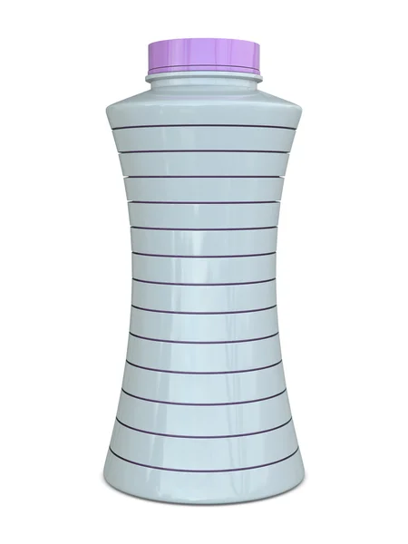 プラスチック ボトル水平スライス ホワイト ピンク — ストック写真