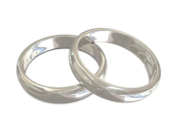 Stříbrné prsteny — Stock fotografie