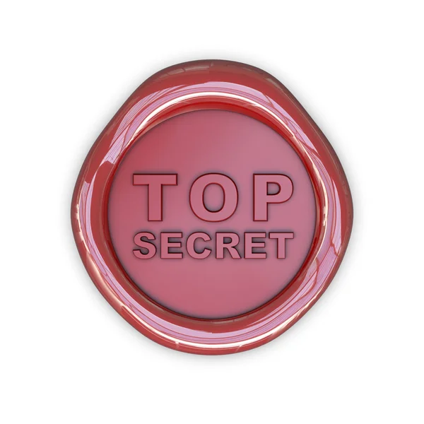 Cera Top Secret Isolado Fundo Branco — Fotografia de Stock