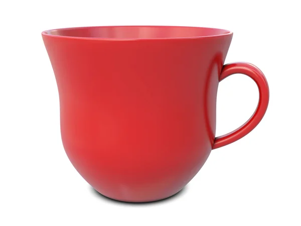 Чай Кружка Красный Изолированы Белом Фоне — стоковое фото