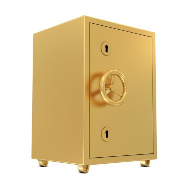 Golden safe deposit clipart