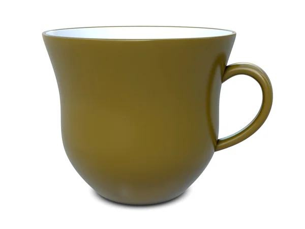茶マグカップの茶色の白い背景で隔離 — ストック写真