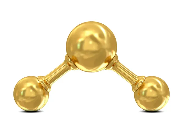 Molécula de agua dorada abstracta —  Fotos de Stock