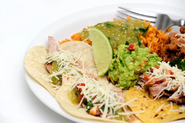 Carnitas weiche Tacos — Stockfoto