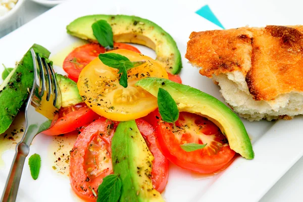 Tomato And Avocado Salad — Stock Photo, Image