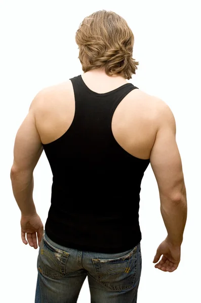 Sportman's back isolated — Stock Photo, Image