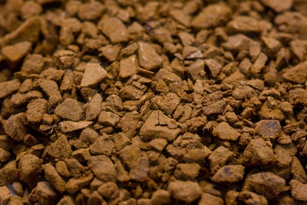 Brown aromatic instant coffee macro — Stock Photo, Image