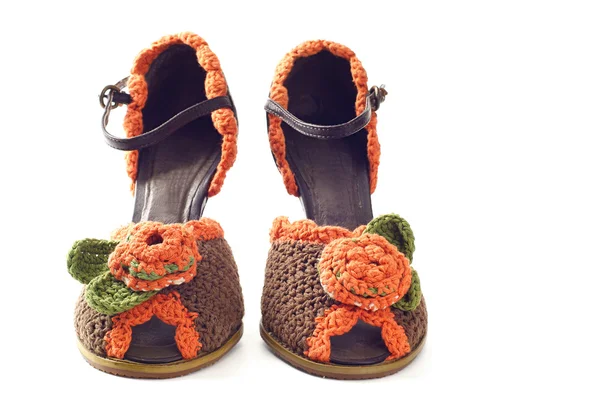 Pletené boty — Stock fotografie