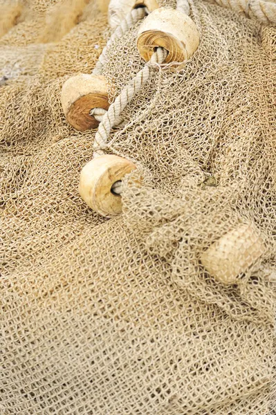 Fishing net with floats — Stock Photo, Image