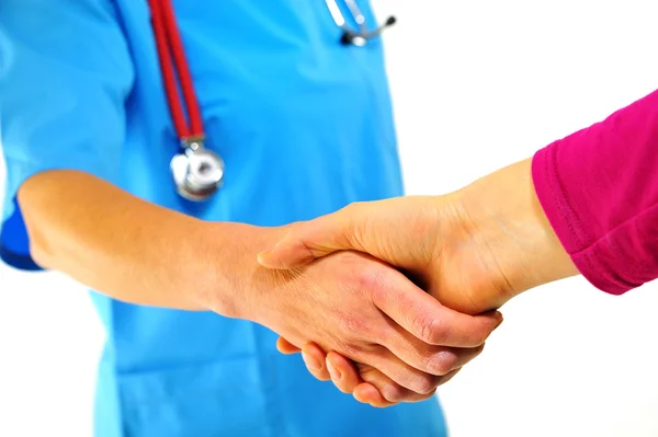 Médicos dándose la mano — Foto de Stock