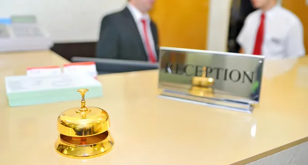 stock image Bell on hotel reception