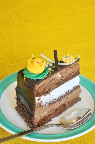 Pedaço de bolo delicioso — Fotografia de Stock
