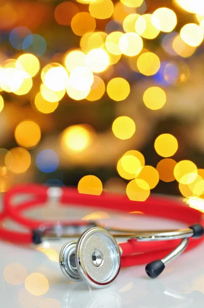 Stetoskop i Boże Narodzenie — Zdjęcie stockowe