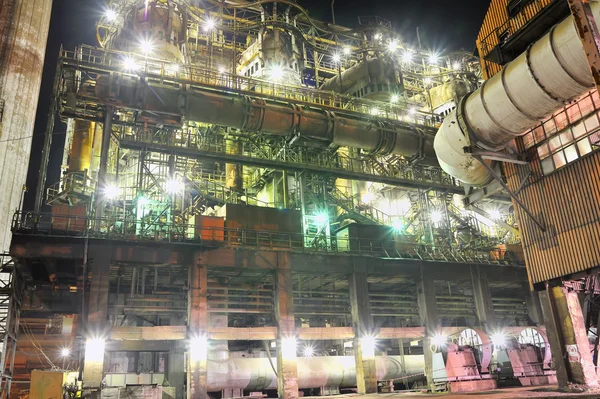 Geceleri çelik fabrikası — Stok fotoğraf