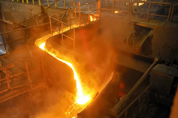 Pouring Molten Steel — Stock Photo, Image