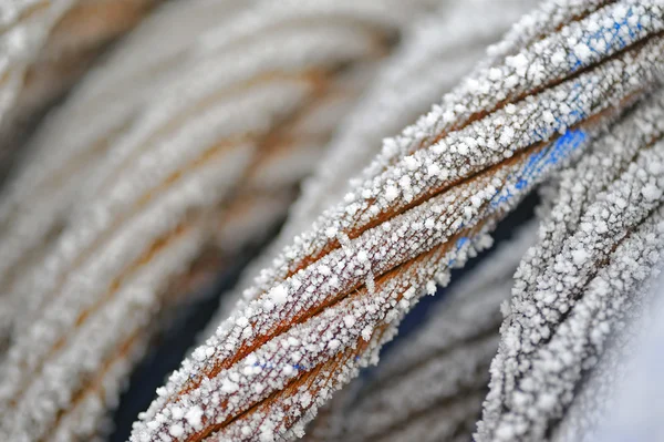 Cable Congelado Del Barco — Foto de Stock