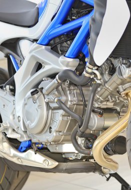 Motorcycle engine close-up clipart