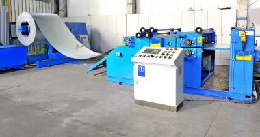 Machine for rolling steel sheet clipart