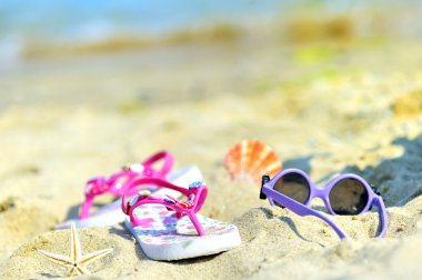 Children's beach accessories clipart