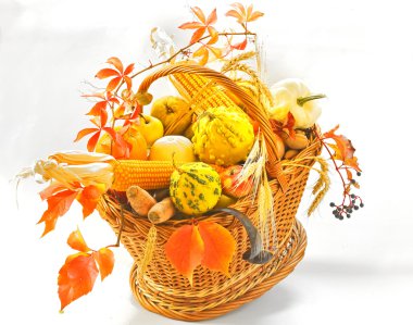 Harvest basket clipart