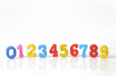 Plastic toy numbers clipart