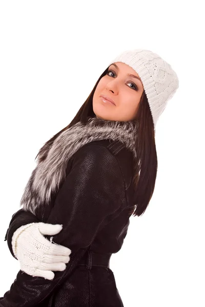 Женщина в зимней одежде — стоковое фото