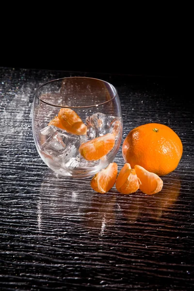 Mandarines sur glace - Dessert cocktail — Photo