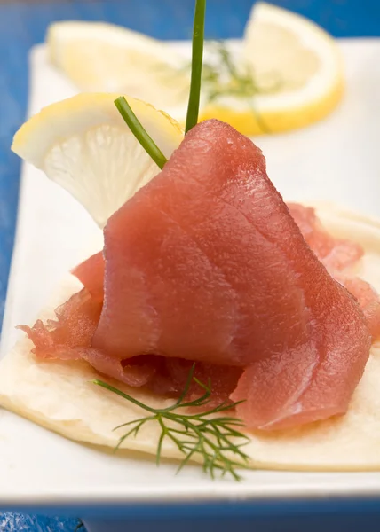 Tuna Sandwich Appetizer — Stock fotografie