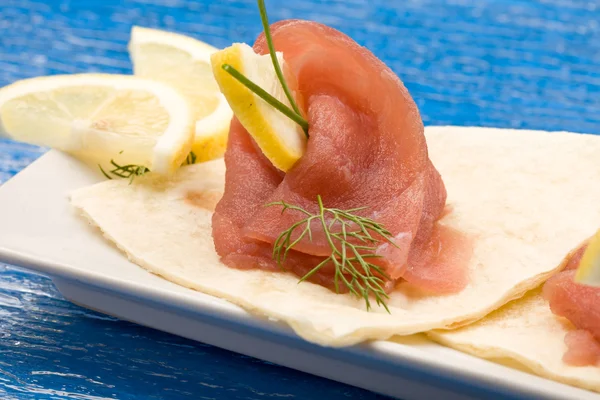 Tuna Sandwich Appetizer — Stock fotografie