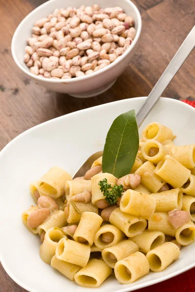 stock image Pasta with beans