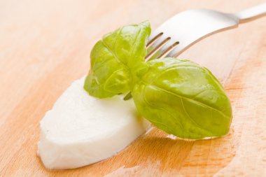 mozzarella fesleğen yaprağı