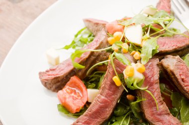 Meat with Rocket salad clipart